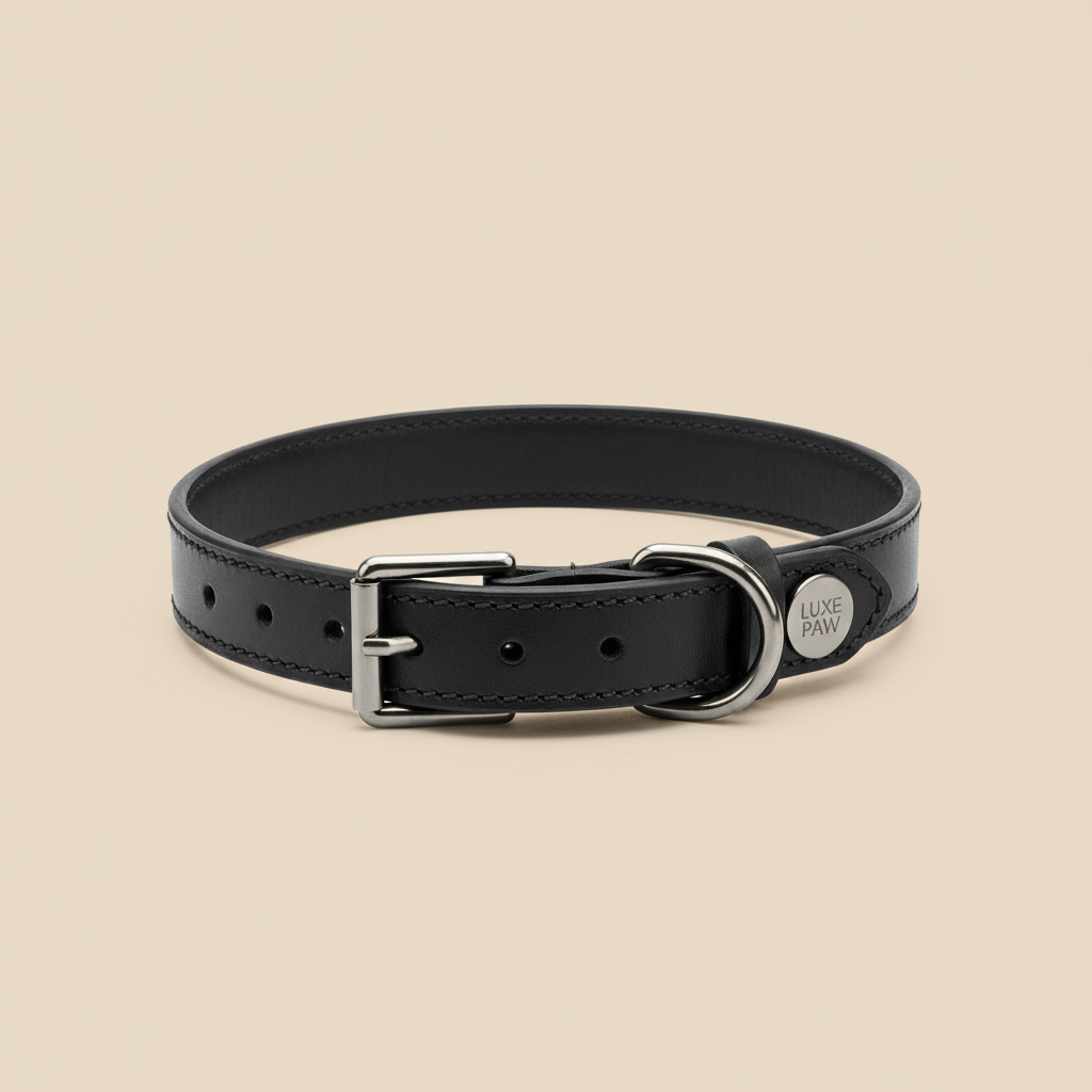 The Heritage Collar in Black leather